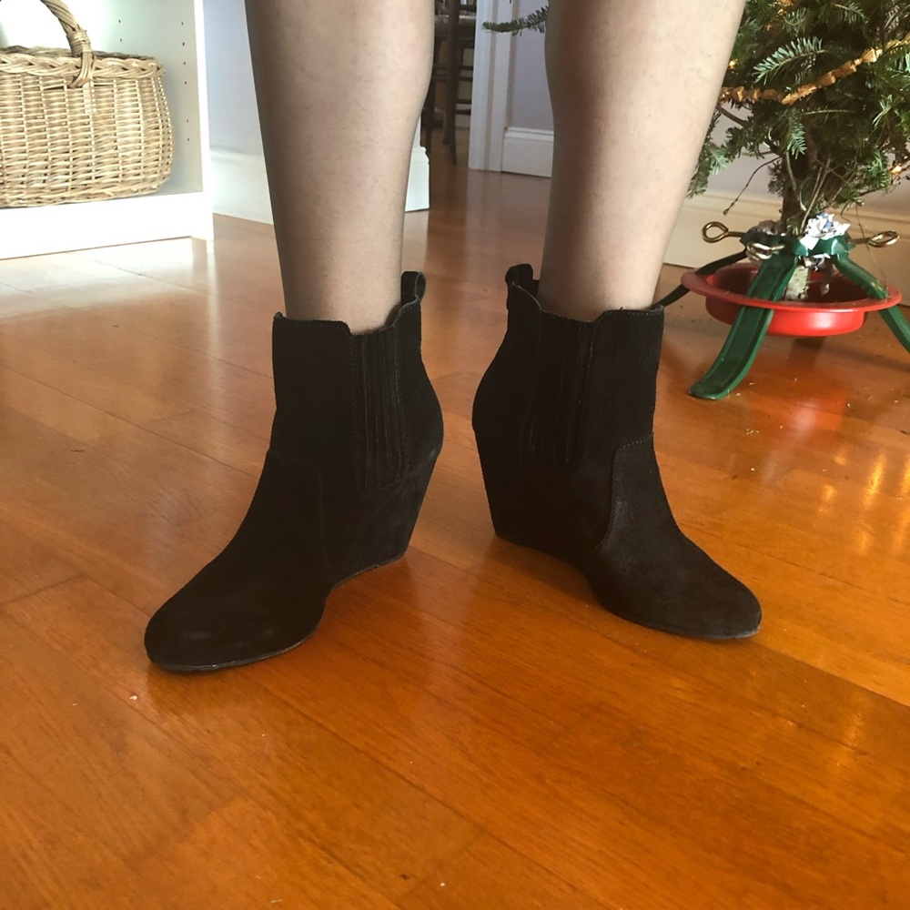 Bcbgeneration Suede Wedge Booties - image 2